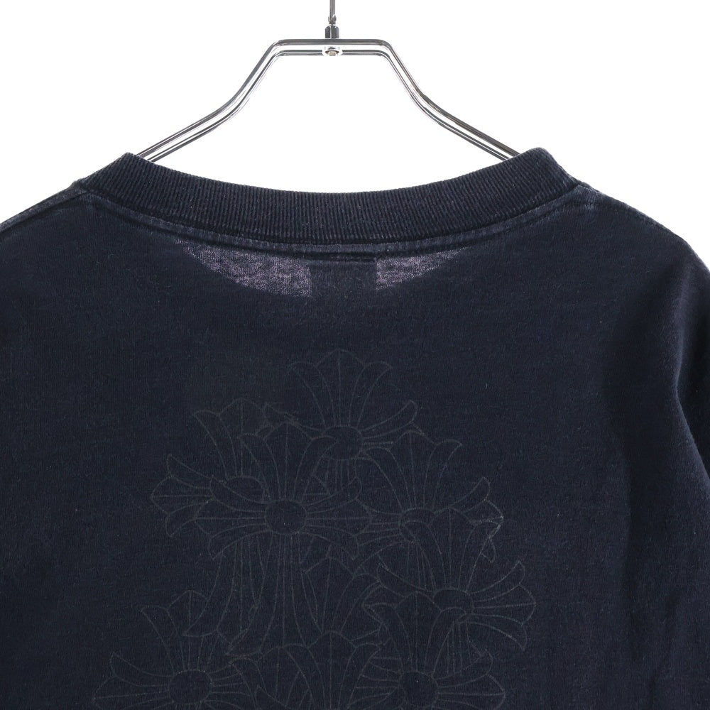 CHROME HEARTS(クロムハーツ) OLD オールド フロントホースシュー バックセメタリー プリント 長袖Tシャツカットソー ブラック
