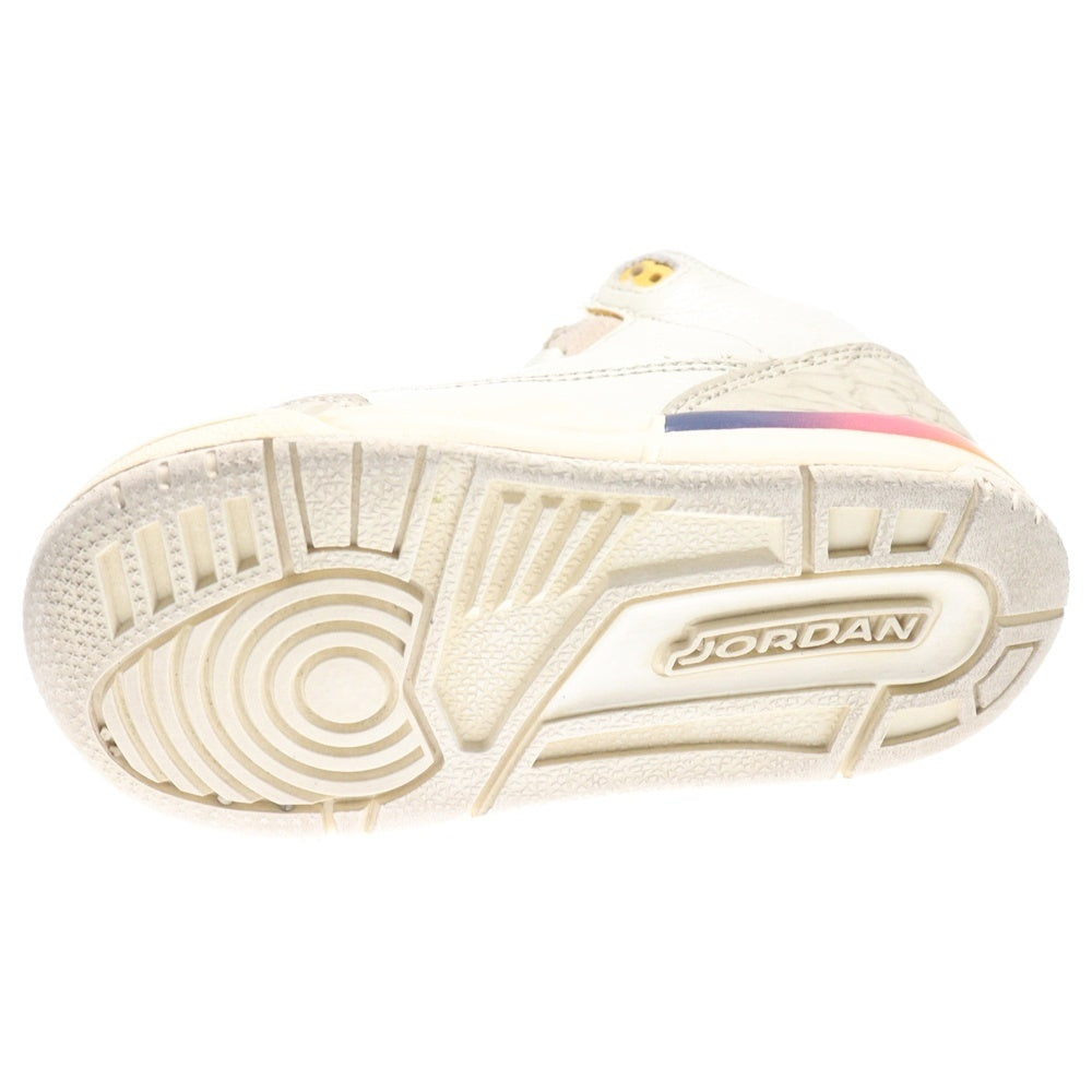 NIKE(ナイキ) ×J Balvin AIR JORDAN 3 RETRO SP TD FN0347-901 Jヴァルビン エアジョーダン3 ハイカットスニーカー US7c/13cm マルチ キッズ