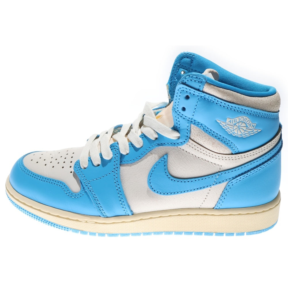 NIKE(ナイキ) AIR JORDAN 1 RETRO HIGH OG GS FD1437-402 エアジョーダン1 UNC ハイカットスニーカー US6Y/24cm ホワイト/ブルー レディース