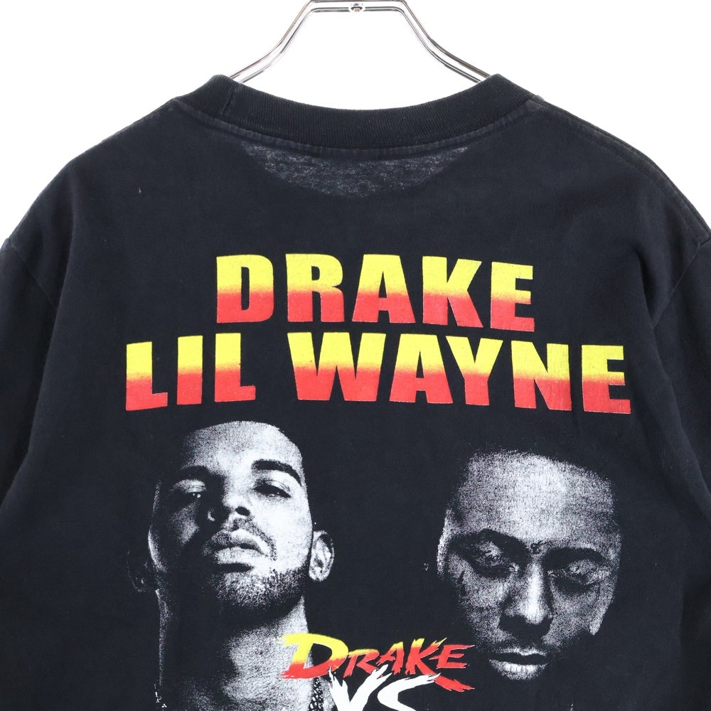 VINTAGE(ヴィンテージ) DRAKE VS LIL WAYNE Rap Tee ドレイクVSリルウェイン ラッププリント半袖Tシャツ ブラック