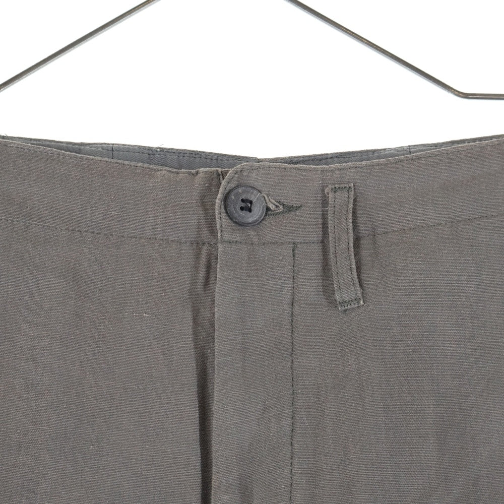 DRIES VAN NOTEN(ドリスヴァンノッテン) リネンスリットロングパンツ チャコールグレー