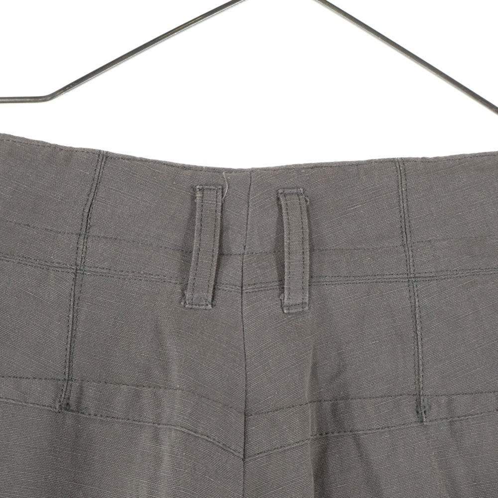 DRIES VAN NOTEN(ドリスヴァンノッテン) リネンスリットロングパンツ チャコールグレー