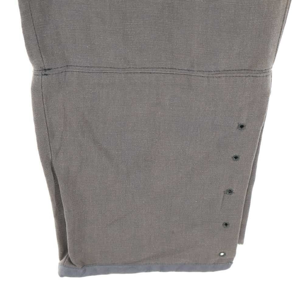 DRIES VAN NOTEN(ドリスヴァンノッテン) リネンスリットロングパンツ チャコールグレー