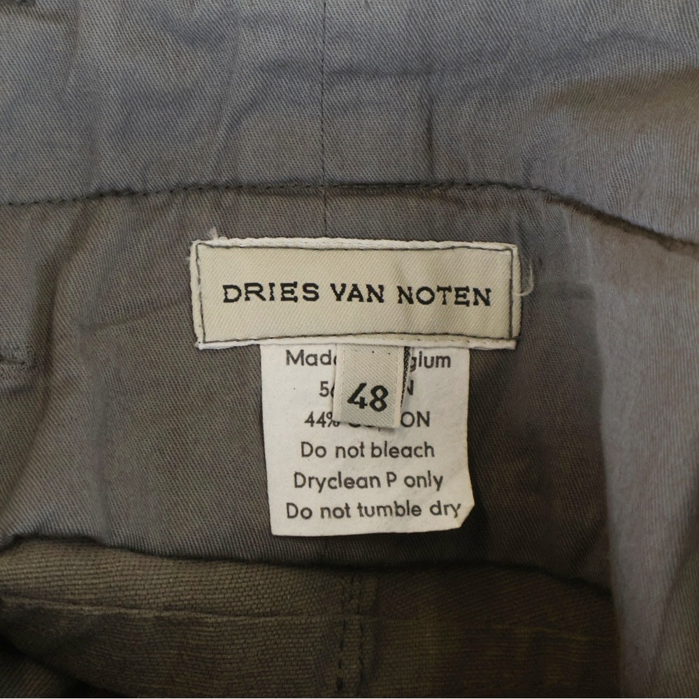 DRIES VAN NOTEN(ドリスヴァンノッテン) リネンスリットロングパンツ チャコールグレー