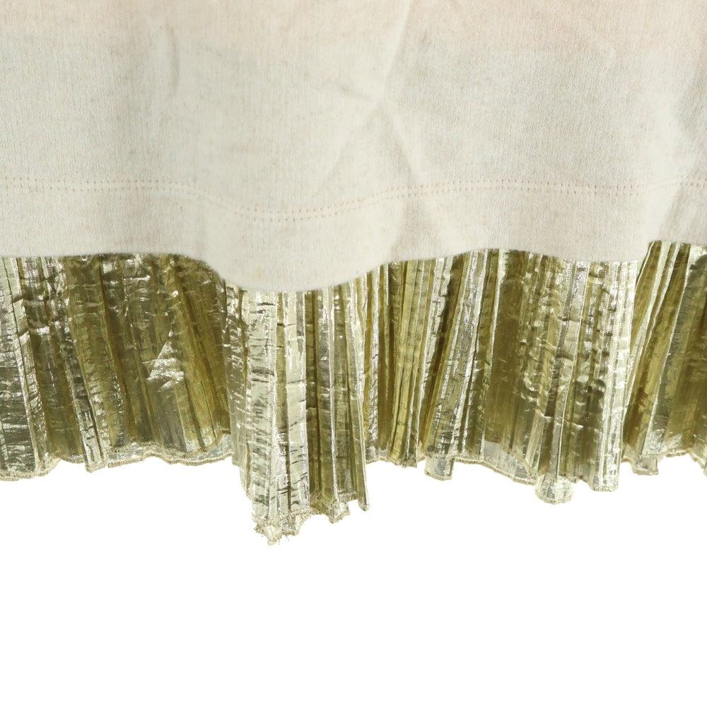 DRIES VAN NOTEN(ドリスヴァンノッテン) レイヤードプリーツスカートワンピース 1563-343-0442 ベージュ/ゴールド レディース