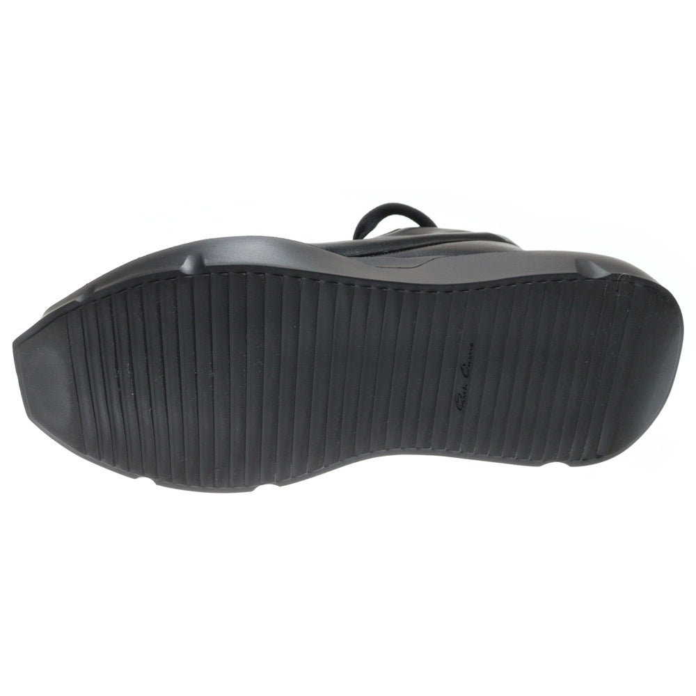 Rick Owens(リックオウエンス) GETH RUNNER ゲスランナー 厚底レザーローカットスニーカー ブラック RU02E1814LCOEP7