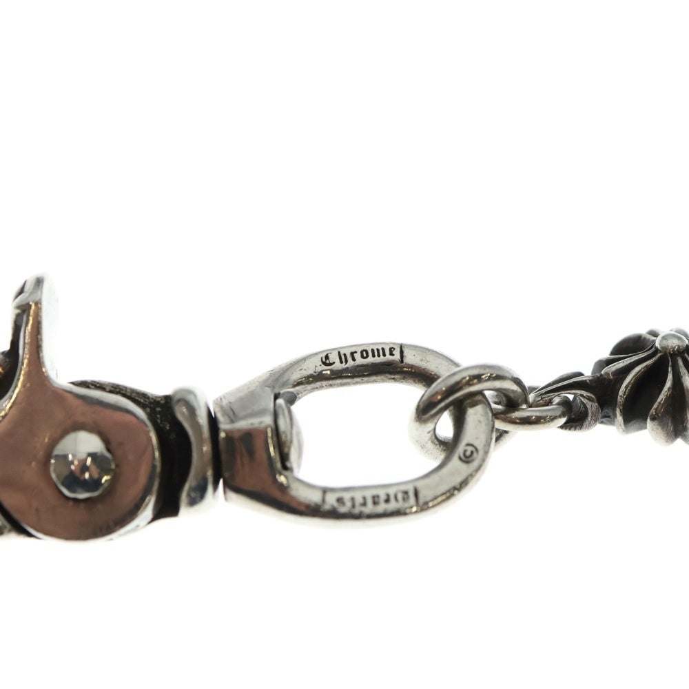 CHROME HEARTS(クロムハーツ) 4C CROSS SHORT-T 1クリップカットアウトCHプラス シルバーウォレットチェーン