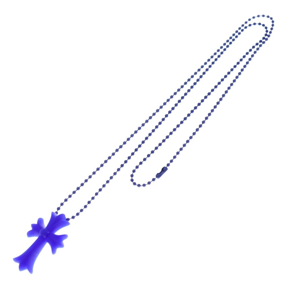 CHROME HEARTS(クロムハーツ) RUBBER CH CRS SML ラバースモールCHクロス シリコンネックレストップ ブルー