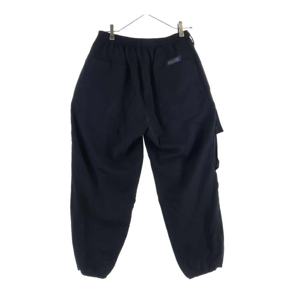 Yohji Yamamoto(ヨウジヤマモト) 21SS ウールウェストリブパンツ カーゴパンツ ブラック HC-PO2-140