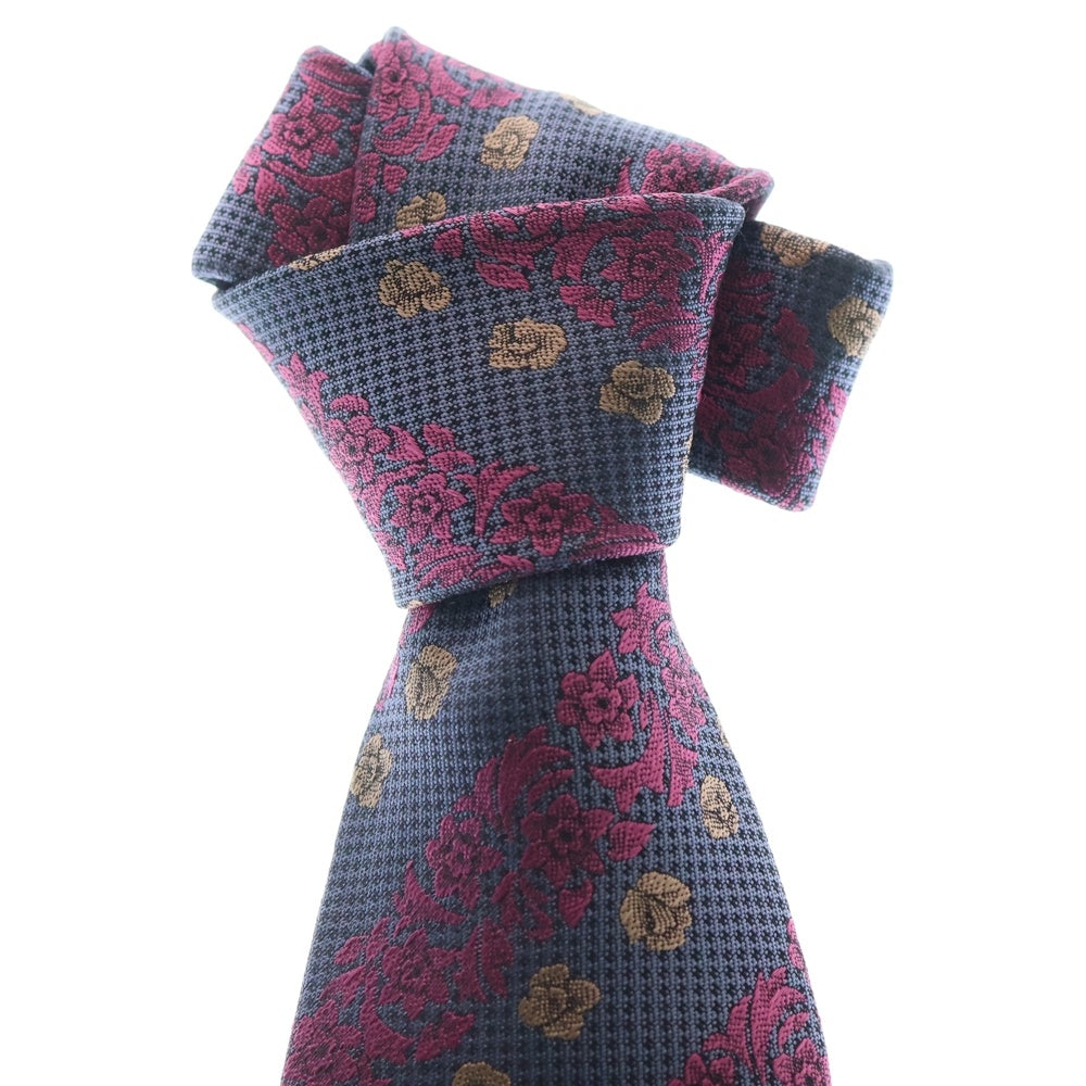 BALENCIAGA バレンシアガ　フローラル柄シルク　アスコットタイ　ネクタイ BALENCIAGA(バレンシアガ) シルクネクタイ 花柄 マルチ – WASTE_NOT by