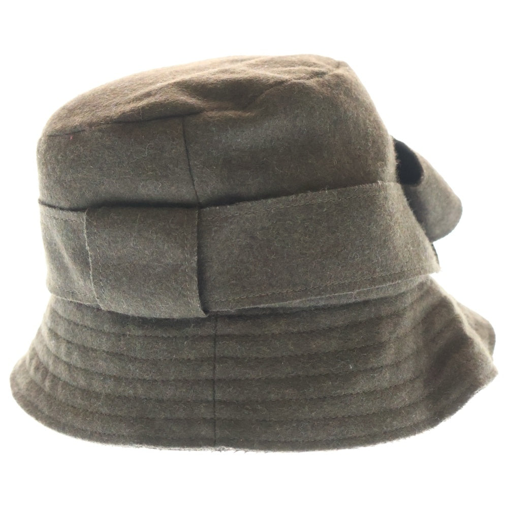 Vivienne Westwood(ヴィヴィアンウエストウッド) オーブロゴ ウールリボンバケットハット 帽子 ブラウン