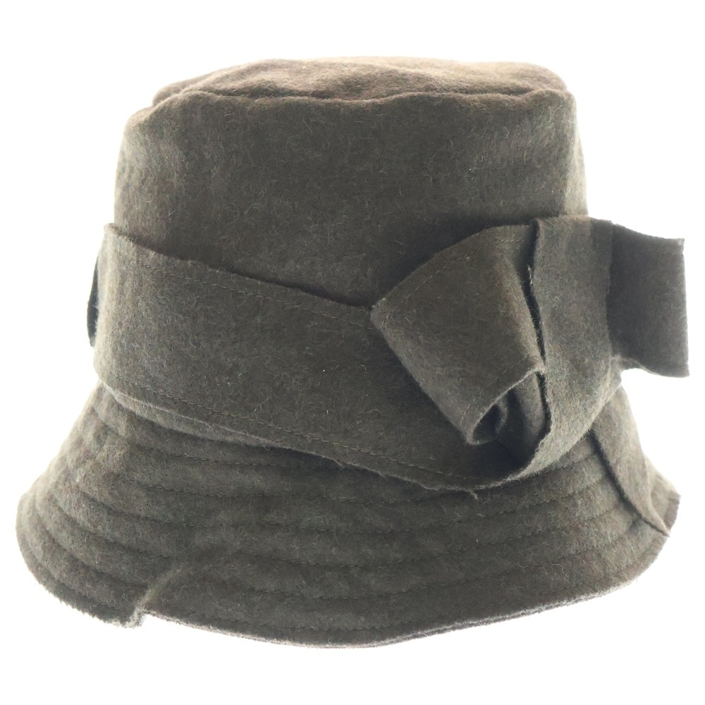 Vivienne Westwood(ヴィヴィアンウエストウッド) オーブロゴ ウールリボンバケットハット 帽子 ブラウン