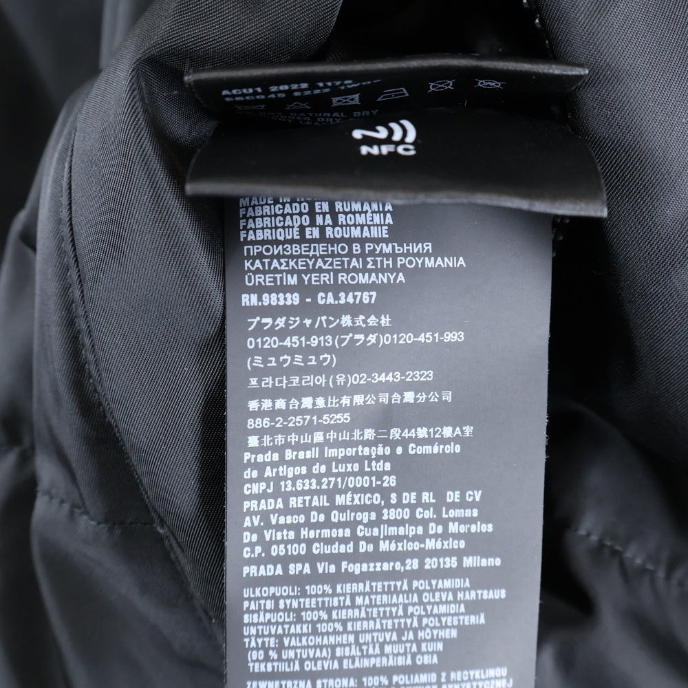 PRADA(プラダ) 23AW RE-NYLON リバーシブルダウンジャケット ブラック SGC045 1WQ8