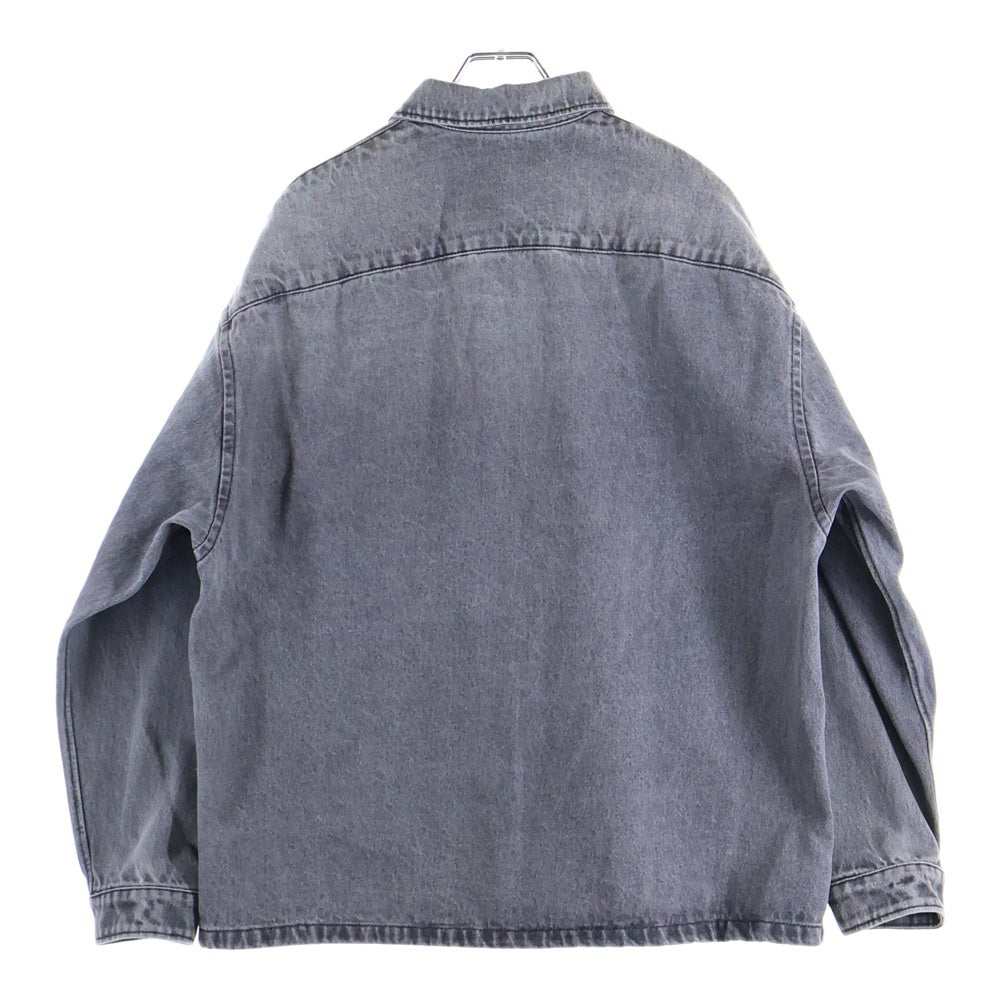 PRADA(プラダ) 23AW トライアングルロゴデニムジップジャケット グレー GEC086