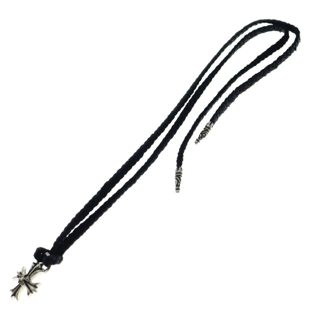 CHROME HEARTS(クロムハーツ) LEATHER BRAID DBL CH PRS レザーブレイド ダブル CHプラス ペンダント トップ シルバー