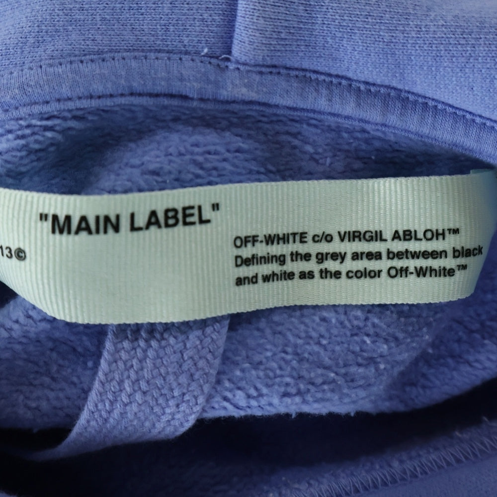 OFF-WHITE(オフホワイト) 自由の女神プリント プルオーバースウェットパーカー フーディー ブルー OMBB034E18192015