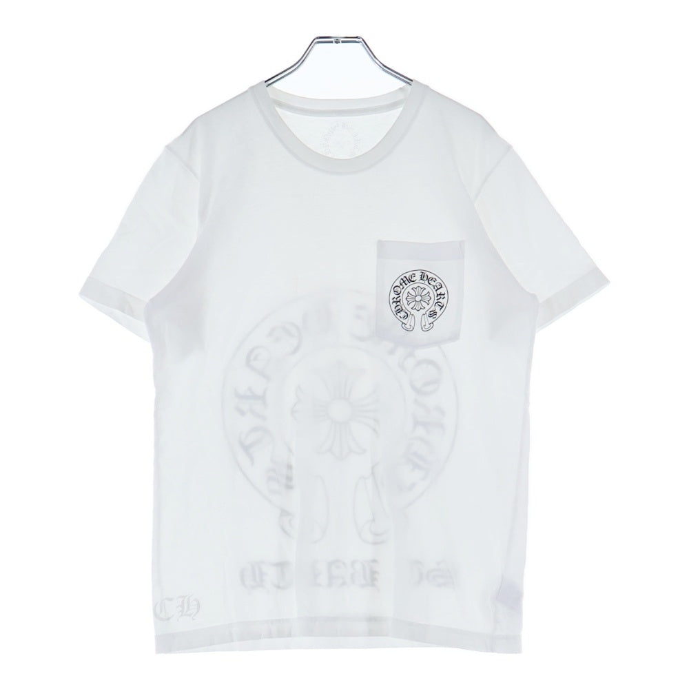 CHROME HEARTS(クロムハーツ) HORSESHOE S/S TEE ホースシュープリント 半袖ポケットTシャツ カットソー ホワイト