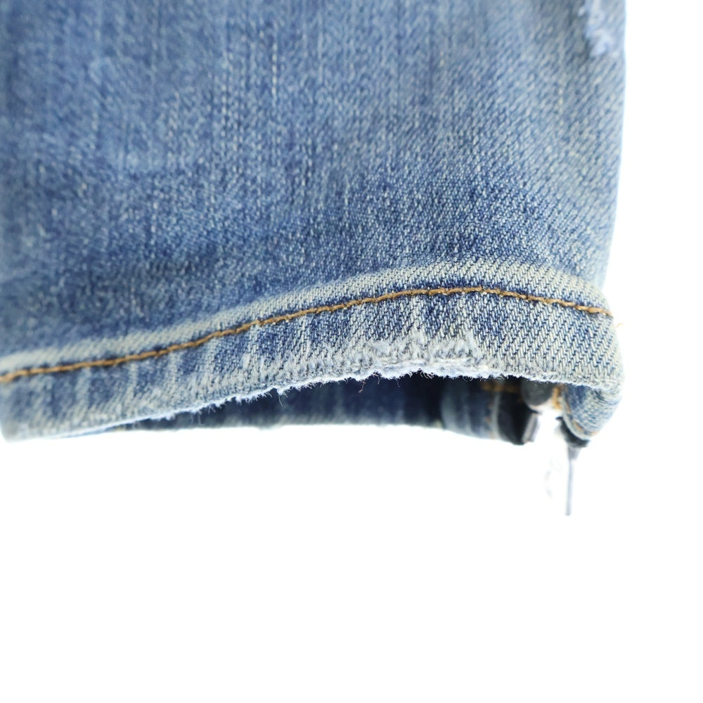 AMIRI(アミリ) 蛇腹切替ダメージ加工バイカースキニーデニムパンツ インディゴ