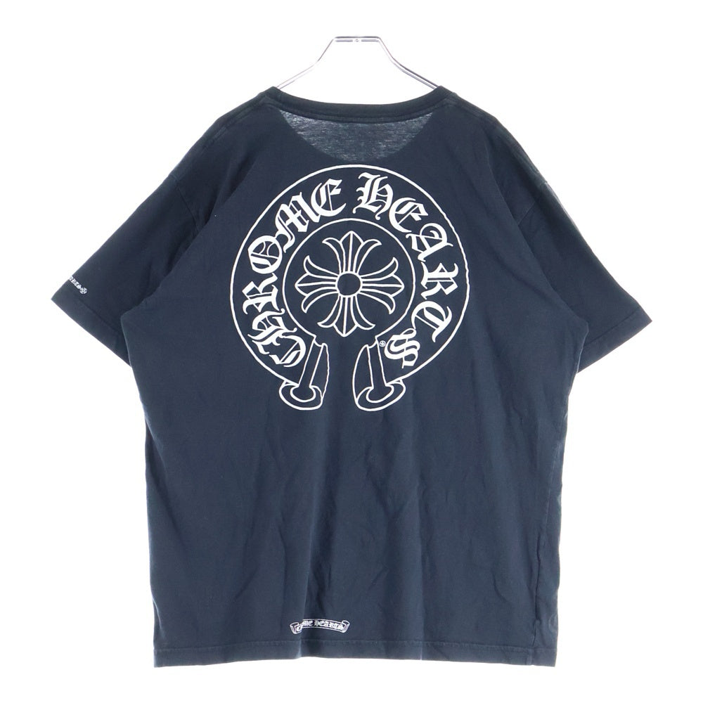 CHROME HEARTS(クロムハーツ) Horseshoe Tee ホースシューロゴ クルーネック半袖Tシャツカットソー ブラック