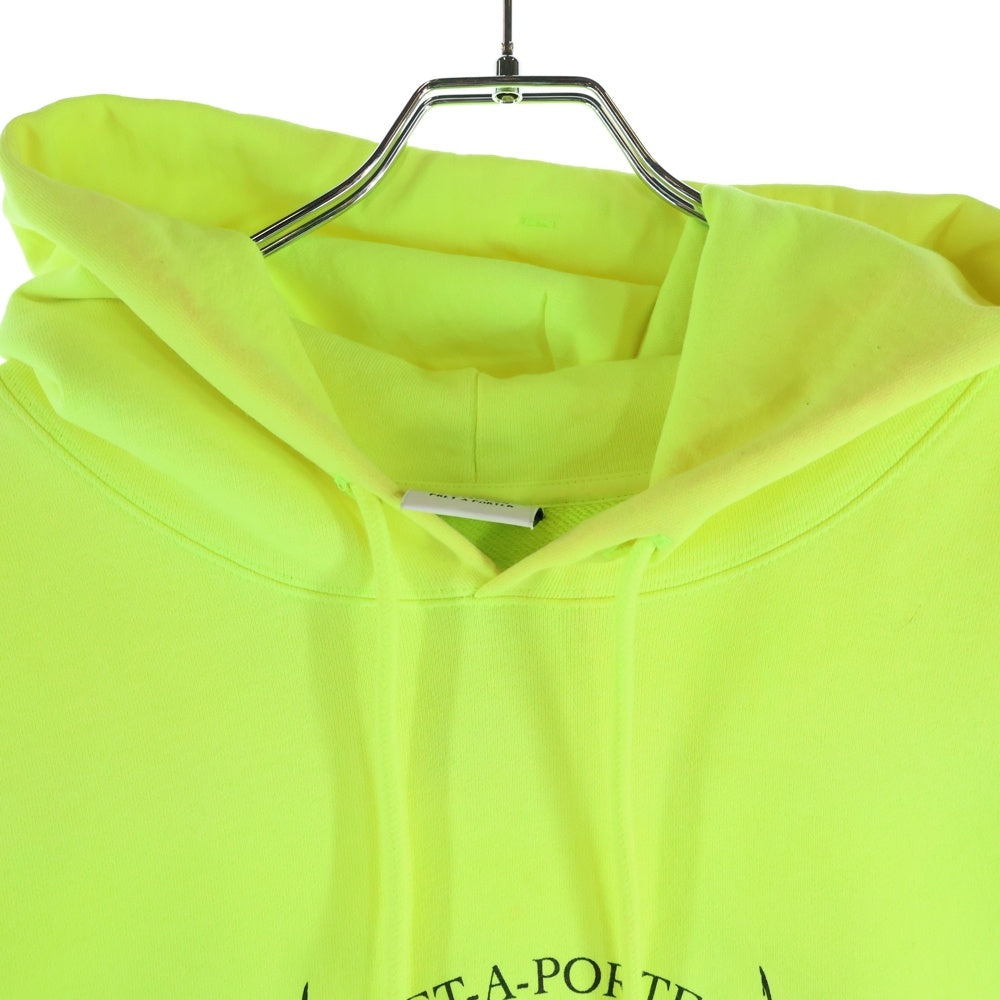 VETEMENTS(ヴェトモン) 21AW BLACK LABEL Logo Hoodie ロゴフーディー パーカー イエロー UA52TR900Y