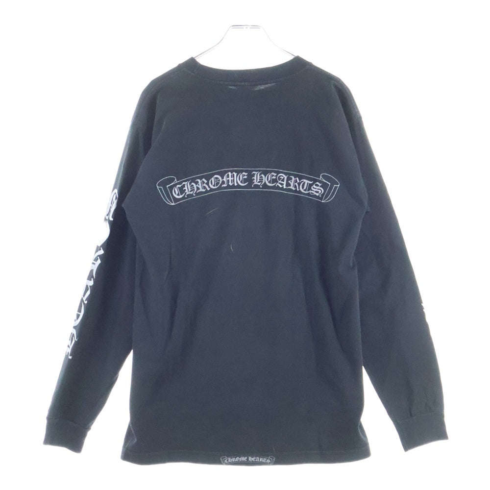 CHROME HEARTS(クロムハーツ) OLD Metallic Logo Print L/S Tee メタリックロゴ 長袖Tシャツ カットソー ブラック