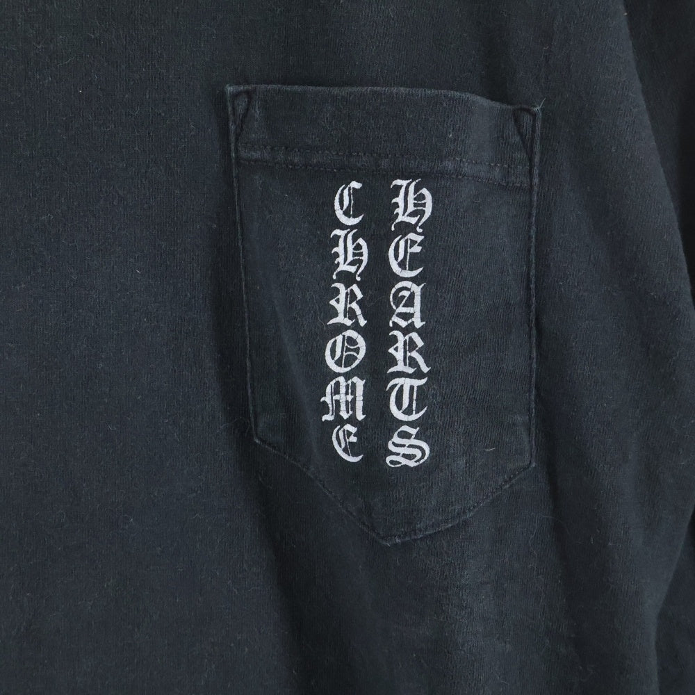CHROME HEARTS(クロムハーツ) OLD Metallic Logo Print L/S Tee メタリックロゴ 長袖Tシャツ カットソー ブラック