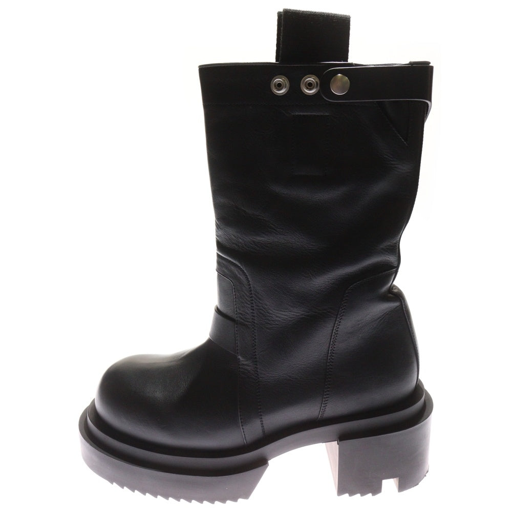 Rick Owens(リックオウエンス) 25AW PULL ON BOGUN BOOTS レザーロングブーツ ブラック RR02D6804