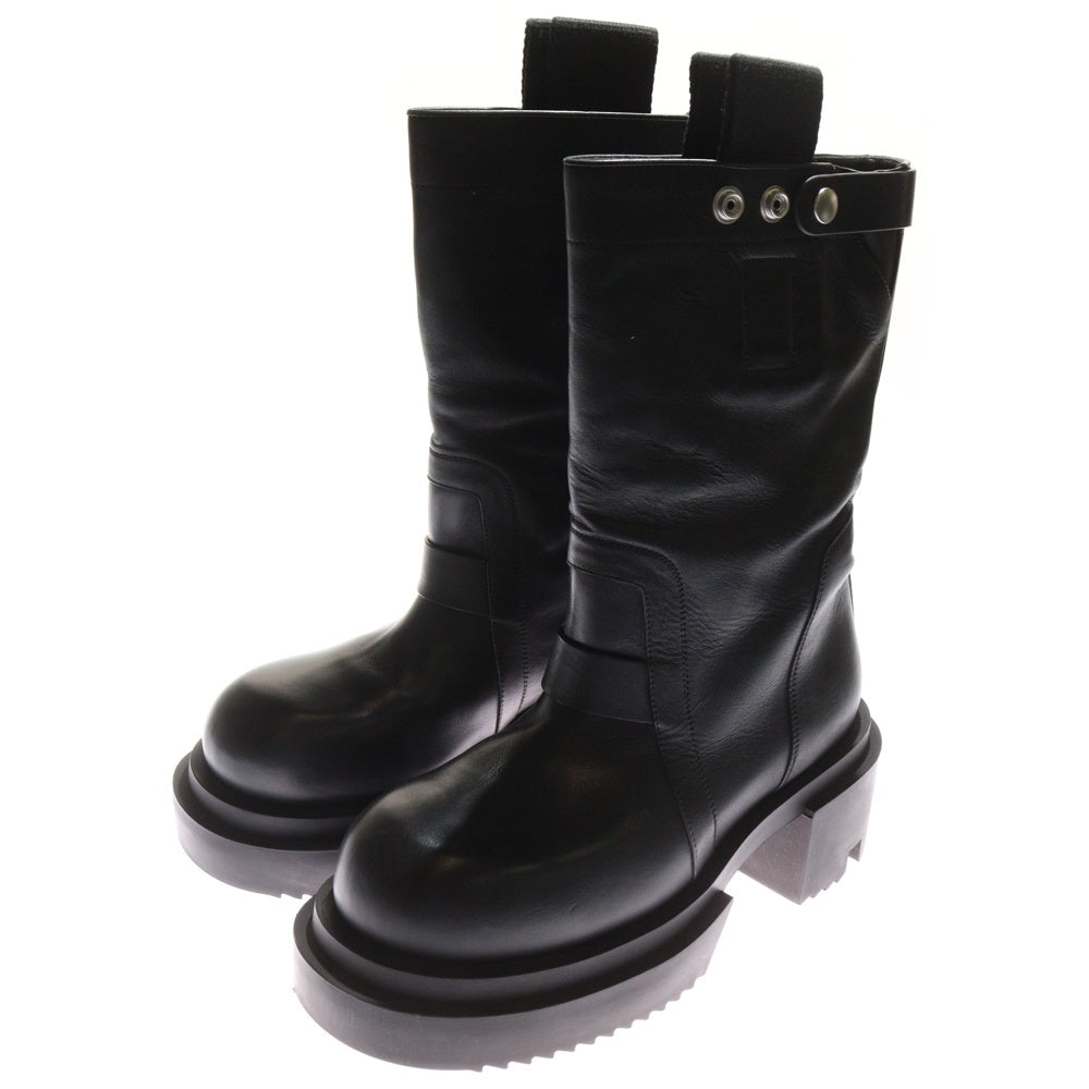 Rick Owens(リックオウエンス) 25AW PULL ON BOGUN BOOTS レザーロングブーツ ブラック RR02D6804