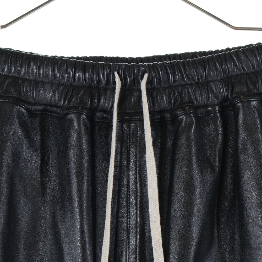 Rick Owens(リックオウエンス) BOXERS SHORTS ボクサーショーツ レザーハーフパンツ ブラック RU02E1397