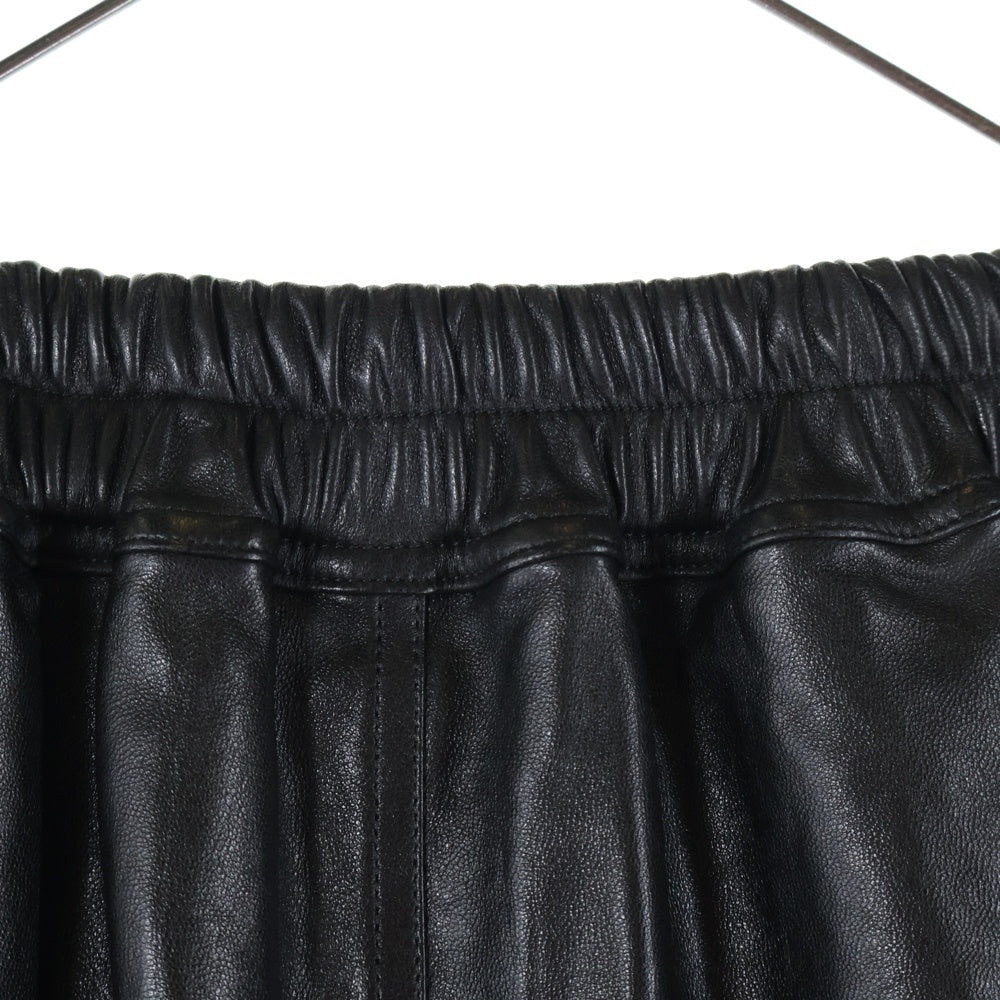 Rick Owens(リックオウエンス) BOXERS SHORTS ボクサーショーツ レザーハーフパンツ ブラック RU02E1397