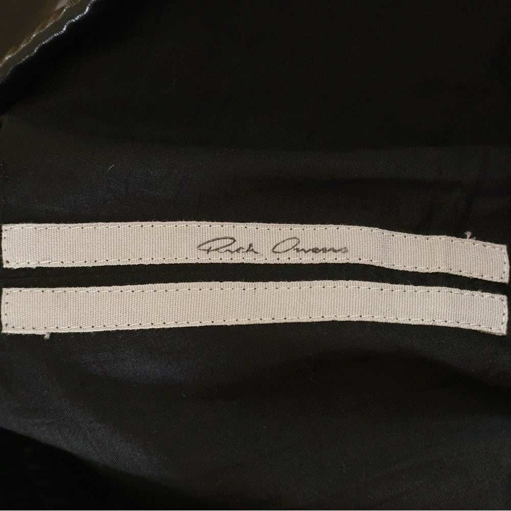 Rick Owens(リックオウエンス) BOXERS SHORTS ボクサーショーツ レザーハーフパンツ ブラック RU02E1397