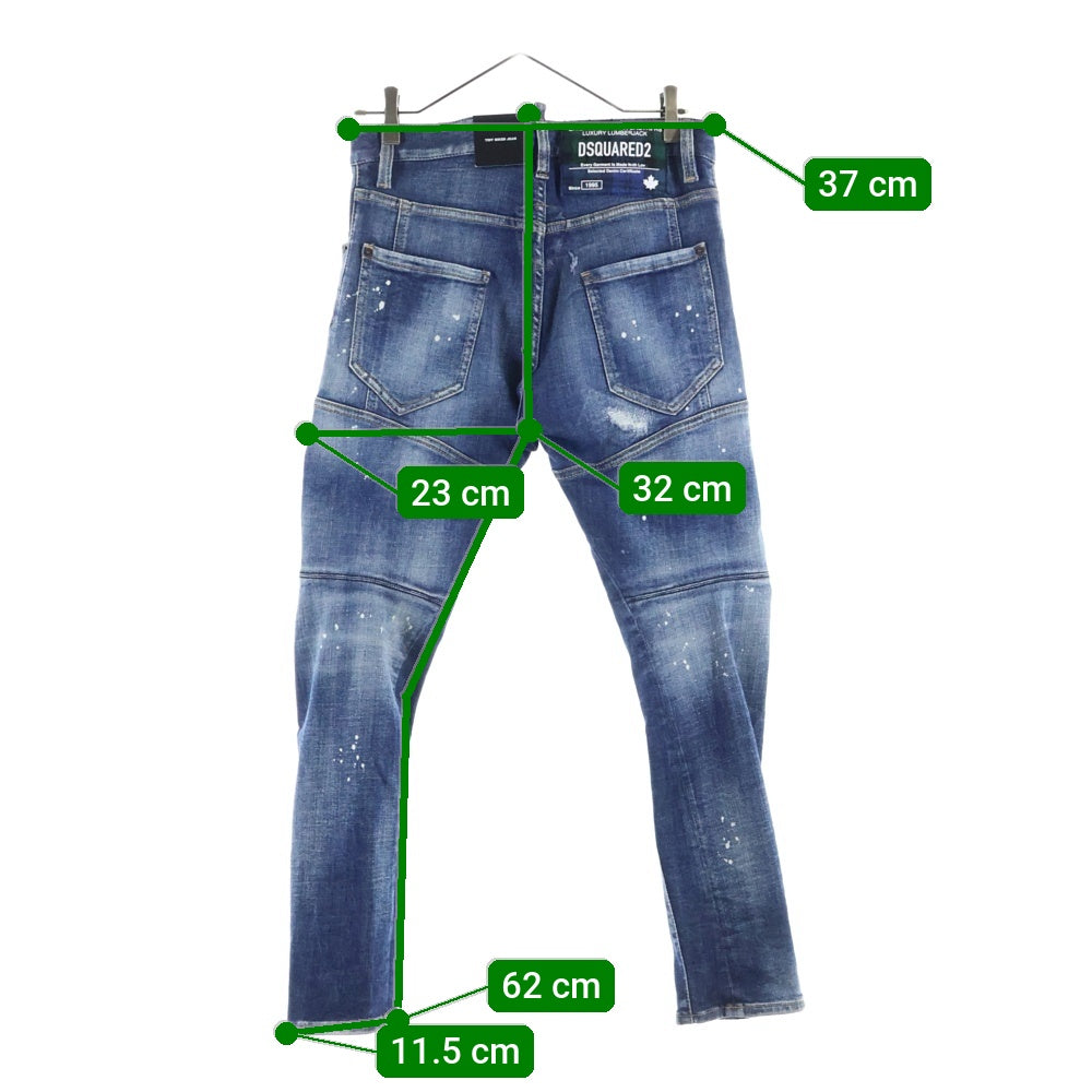DSQUARED2(ディースクエアード) 24AW Tidy Biker Jeans S74LB1586 タイディバイカーデニムパンツ インディゴ