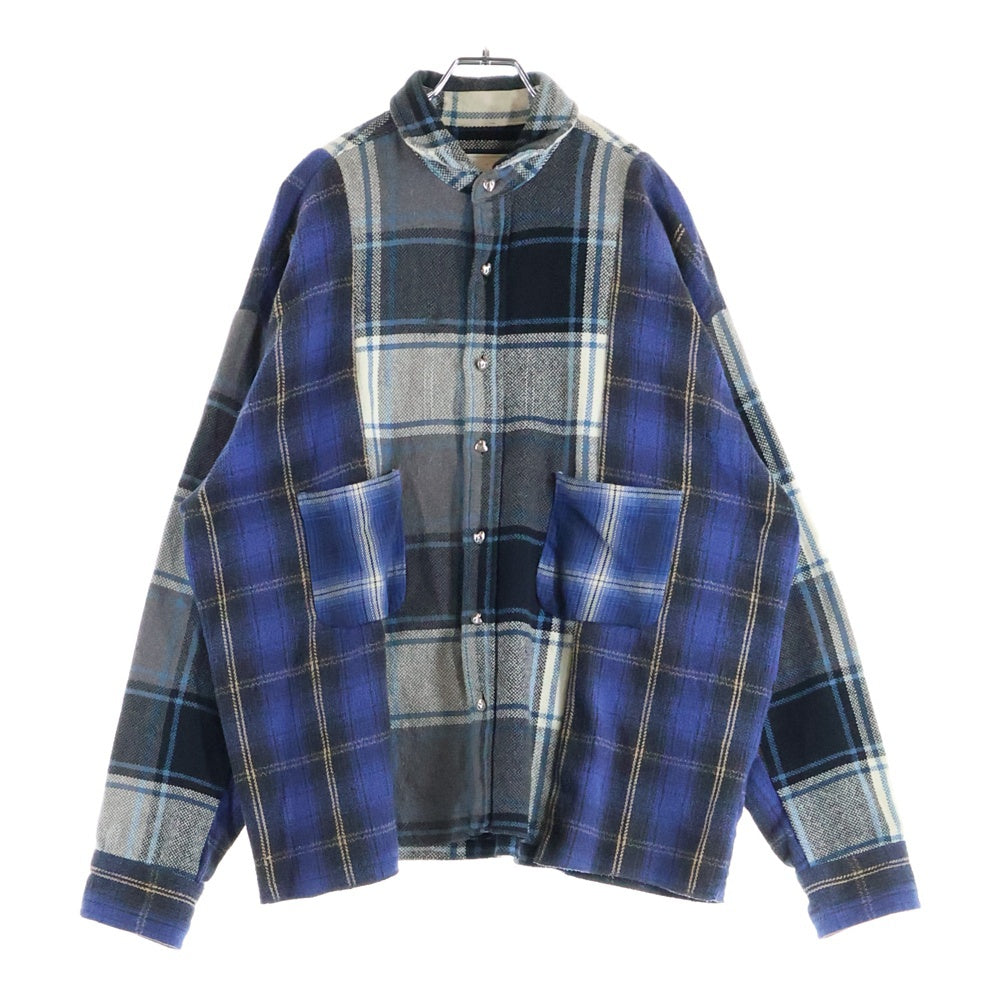 READY MADE(レディメイド) 25SS Flannel Check Shirt フランネルチェックシャツ ブルー RE-CO-AS-00-00-256