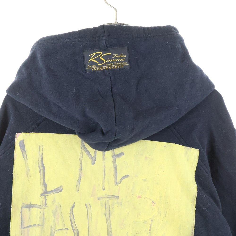 RAF SIMONS(ラフシモンズ) 23SS ×Philippe Vandenberg バックプリント ダメージ加工パーカー ブラック