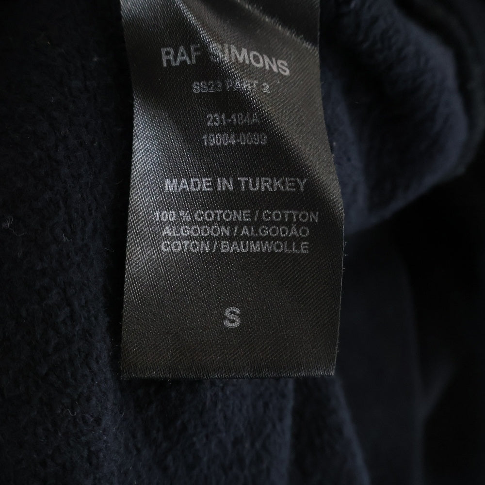 RAF SIMONS(ラフシモンズ) 23SS ×Philippe Vandenberg バックプリント ダメージ加工パーカー ブラック