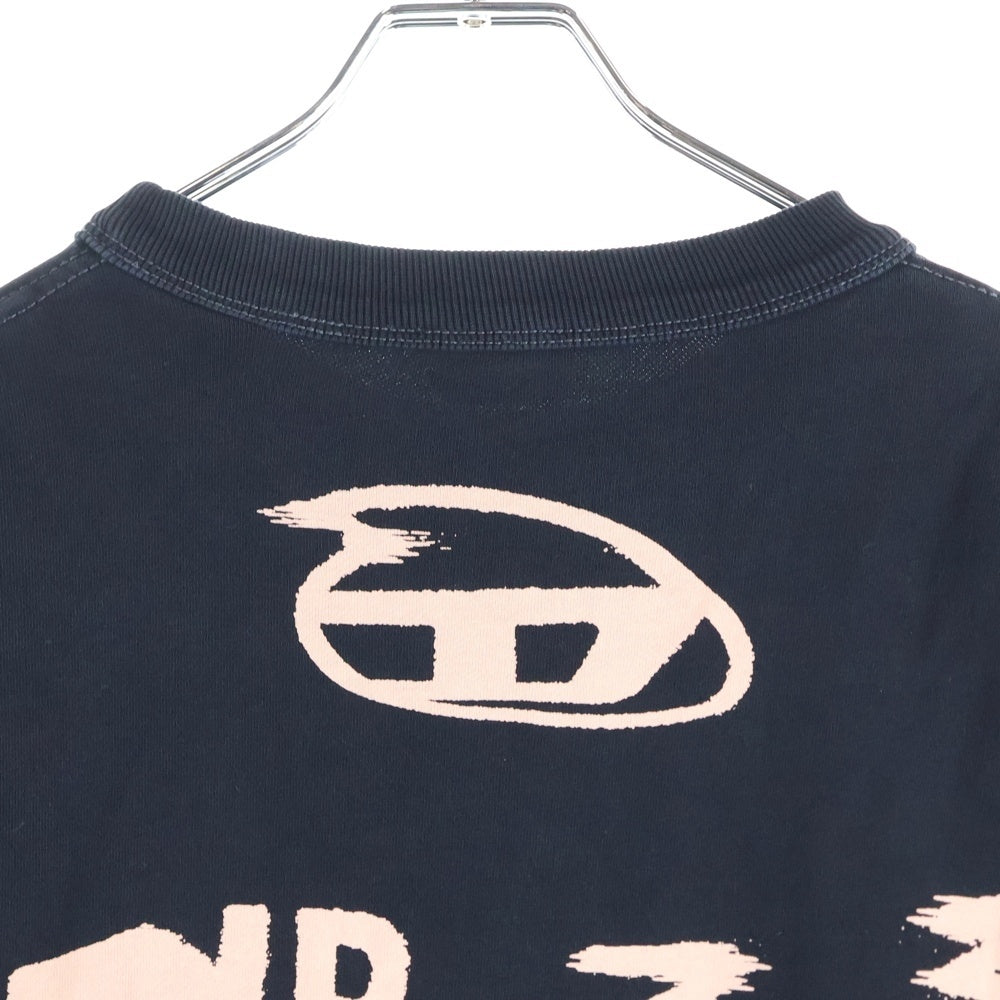 DIESEL(ディーゼル) ロゴプリント スウェットトレーナー ブラック S