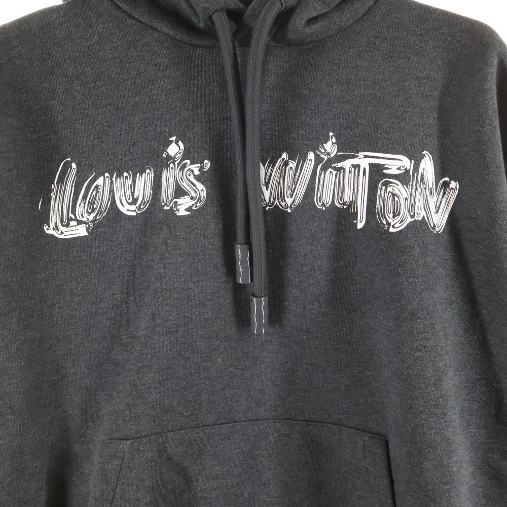 LOUIS VUITTON(ルイヴィトン) 24SS ロゴプリント プルオーバパーカー グレー RM241MQ UYR HQY47W