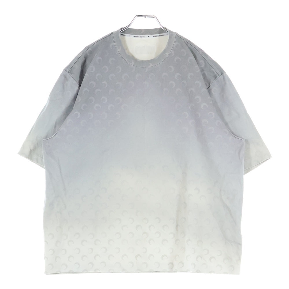 MARINE SERRE(マリーン セル) クルーネック半袖Tシャツカットソー グレー レディース