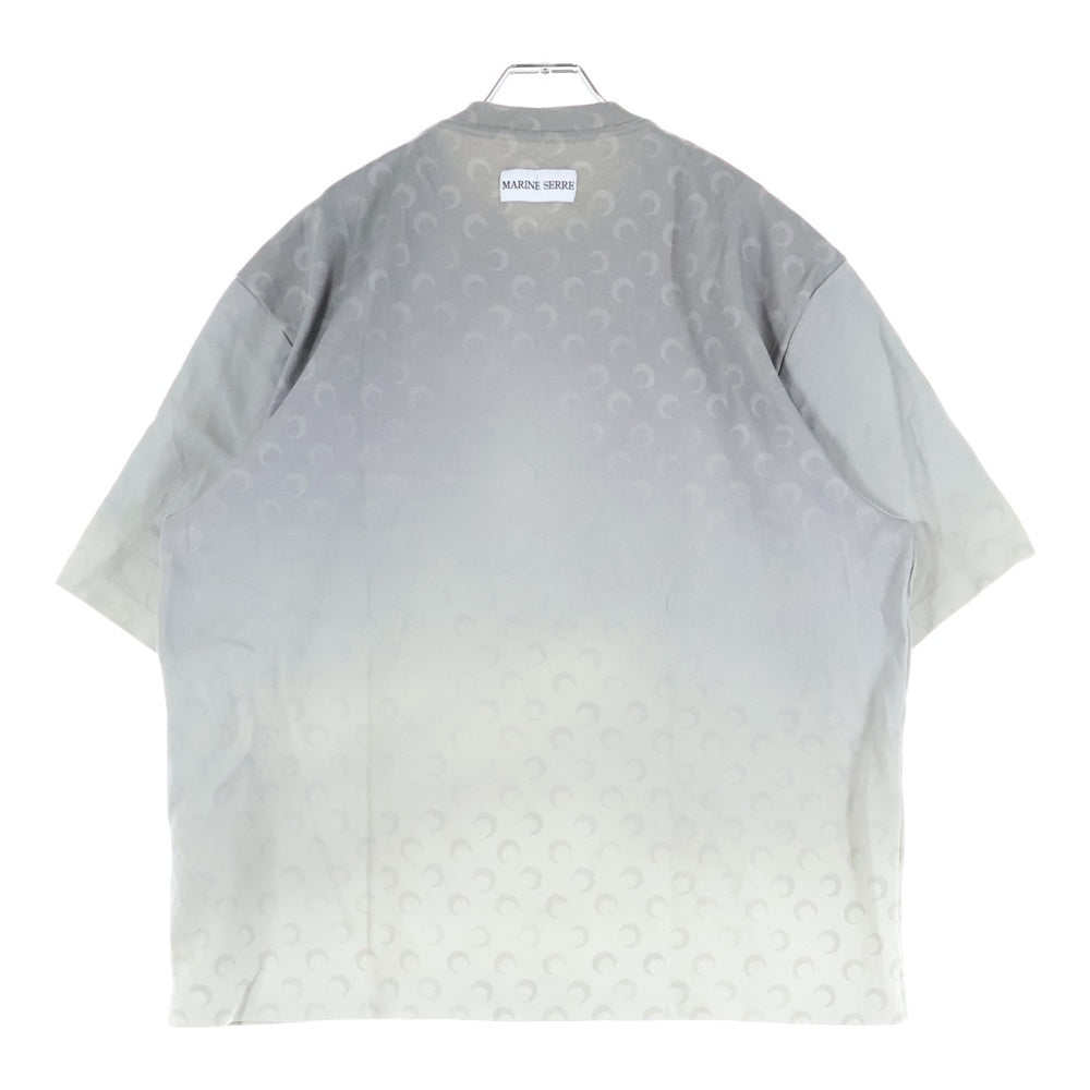 MARINE SERRE(マリーン セル) クルーネック半袖Tシャツカットソー グレー レディース