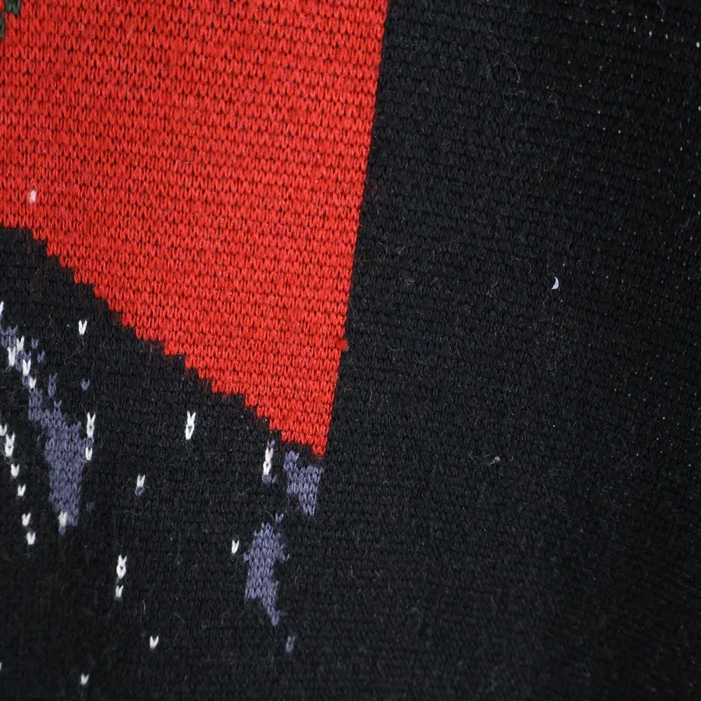 SUPREME(シュプリーム) 23AW American Psycho Sweater アメリカンサイコ グラフィックジャガード クルーネックニット セーター ブラック/レッド