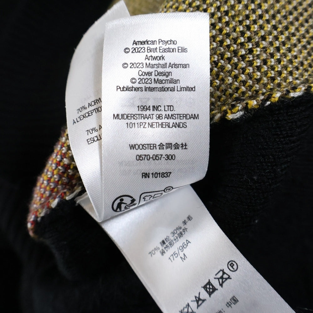 SUPREME(シュプリーム) 23AW American Psycho Sweater アメリカンサイコ グラフィックジャガード クルーネックニット セーター ブラック/レッド