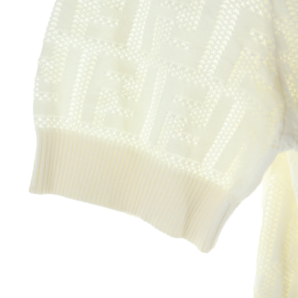 FENDI(フェンディ) インナー付き ズッカ柄 ニット半袖ワンピース