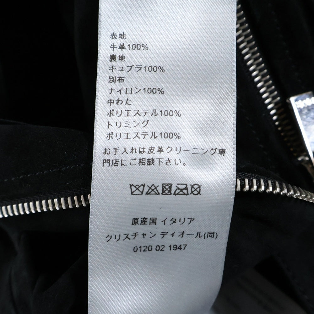 DIOR(ディオール) 23AW カナージュナイロン切替カーフスキンバーシティレザージャケット 343L419A0714 ブラック