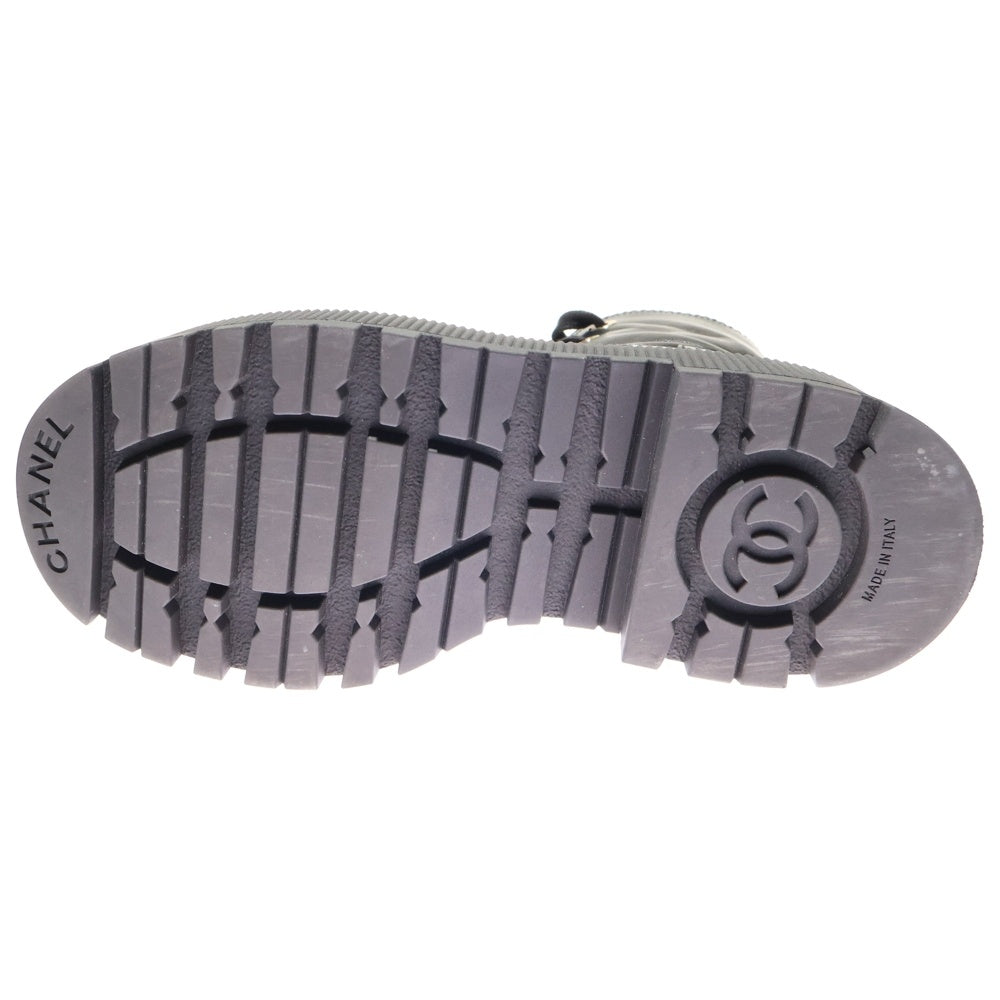 CHANEL(シャネル) CC LACE UP BOOT G45124 ココマーク レースアップ ブーツ ブラック/ゴールド