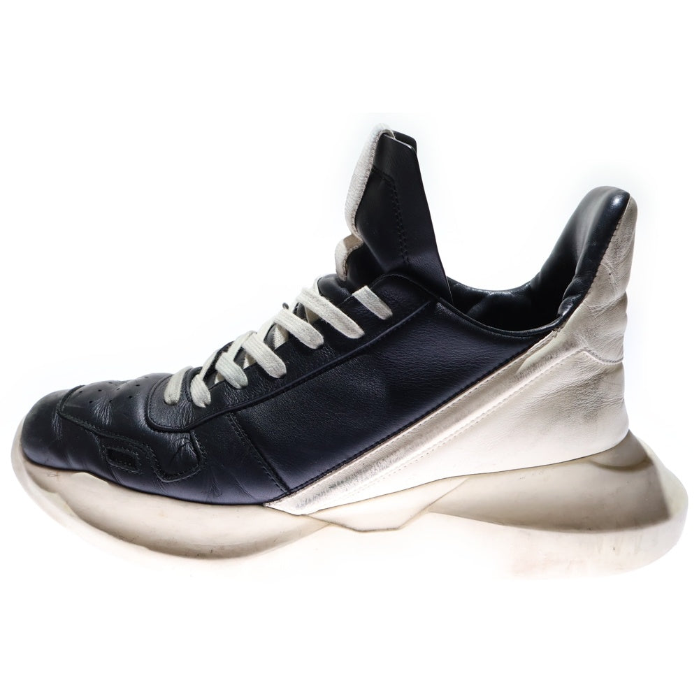 Rick Owens(リックオウエンス) GETH RUNNER 01B1814 ゲスランナー ミッドカットボリュームスニーカー ブラック/ホワイト