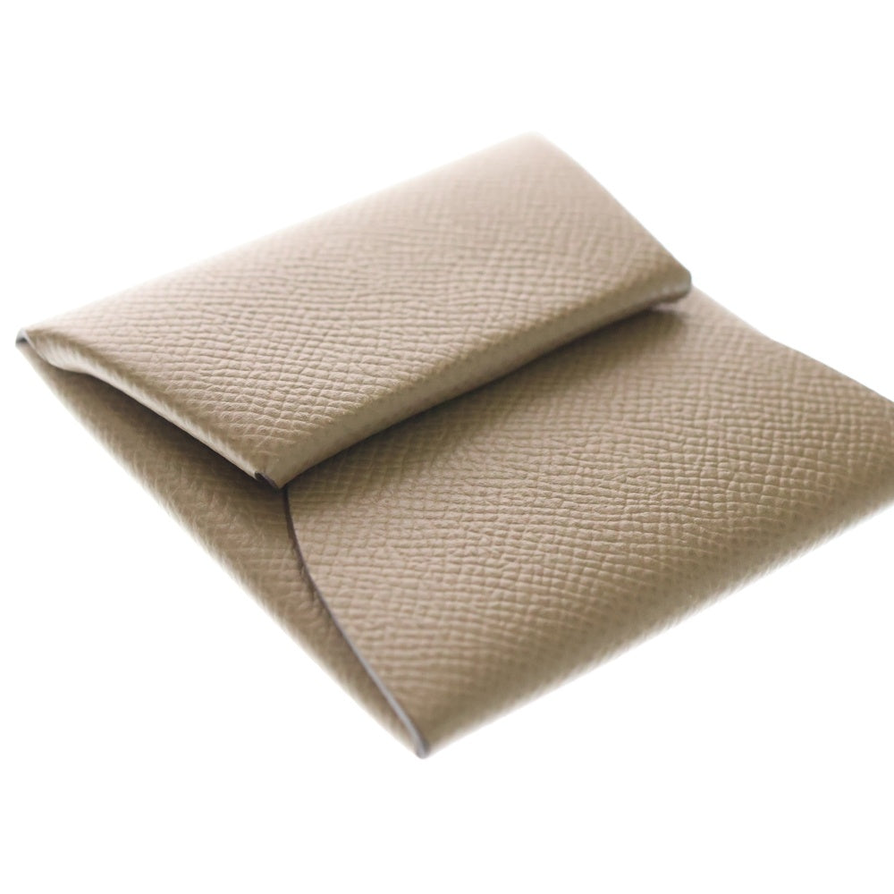 HERMES(エルメス) バスティア エプソン レザーコインケース 小銭入れ ゴールド D刻印 ブラウン