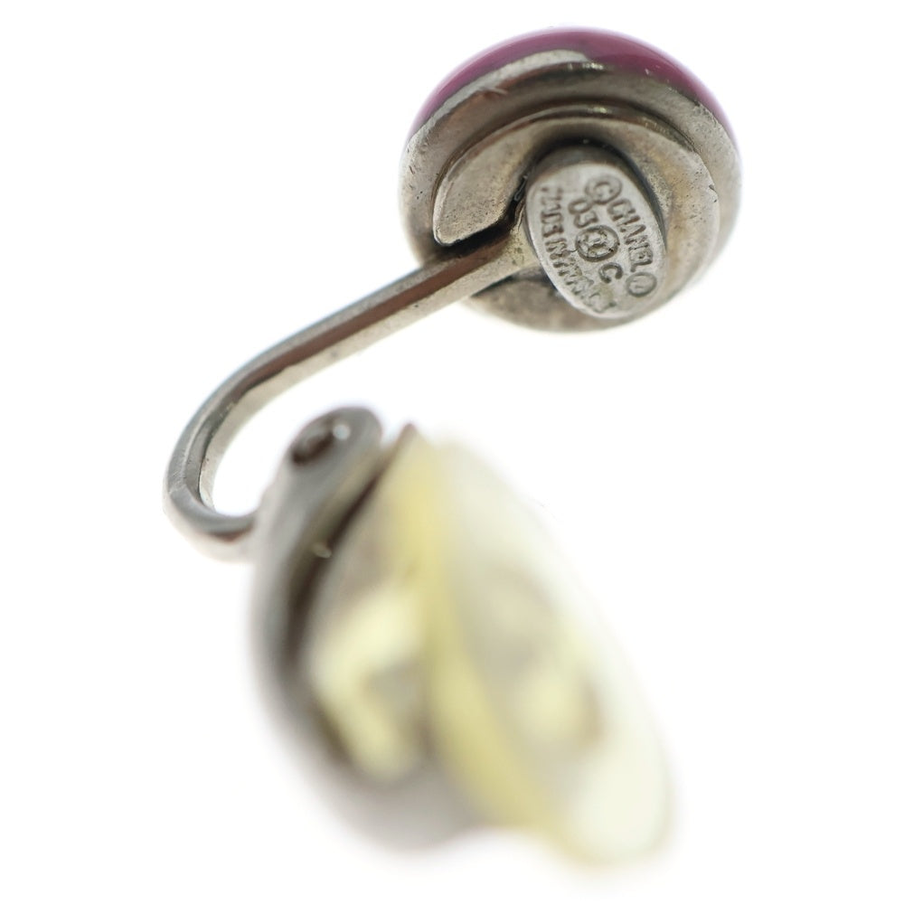 CHANEL(シャネル) ココマーク コンパクト ワンポイント イヤリング ピンク/シルバー