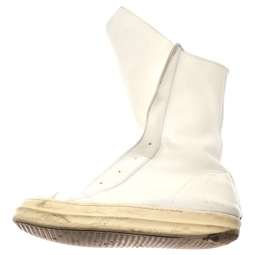 Rick Owens(リックオウエンス) 14SS MEGA TONGUE RAMONES メガタンラモーンズ レザーハイカットスニーカー ホワイト