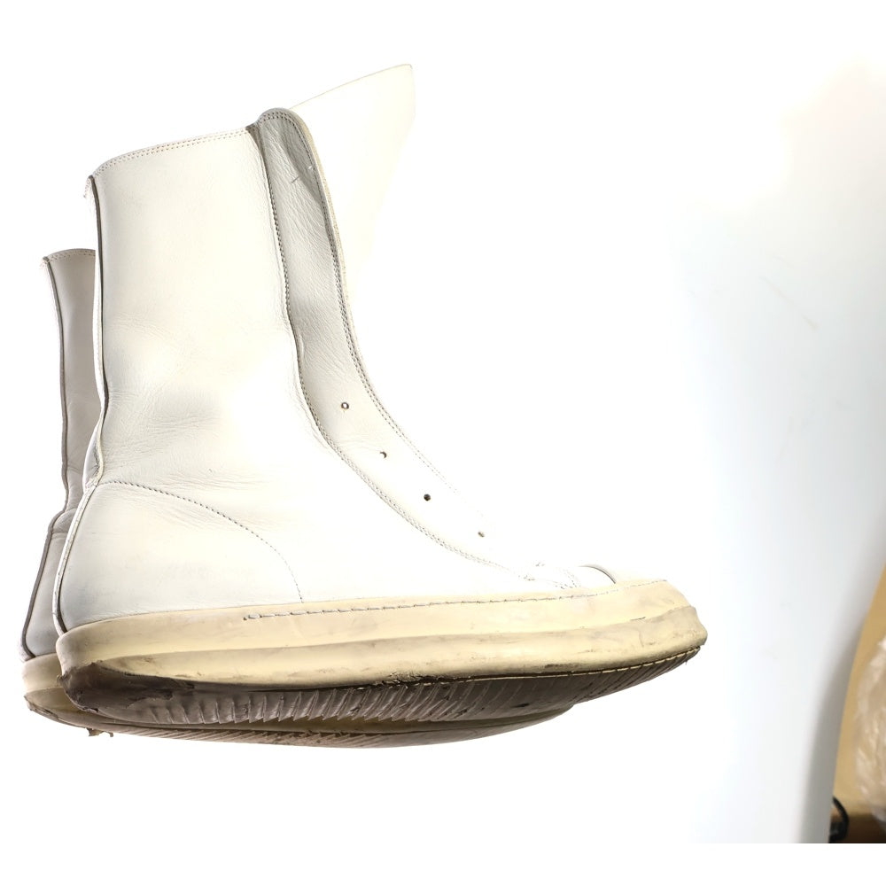 Rick Owens(リックオウエンス) 14SS MEGA TONGUE RAMONES メガタンラモーンズ レザーハイカットスニーカー ホワイト