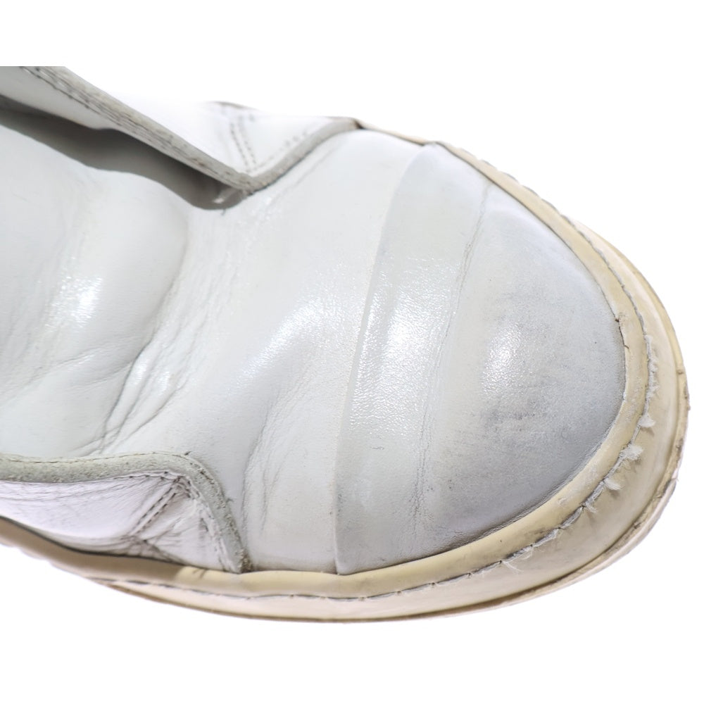 Rick Owens(リックオウエンス) 14SS MEGA TONGUE RAMONES メガタンラモーンズ レザーハイカットスニーカー ホワイト